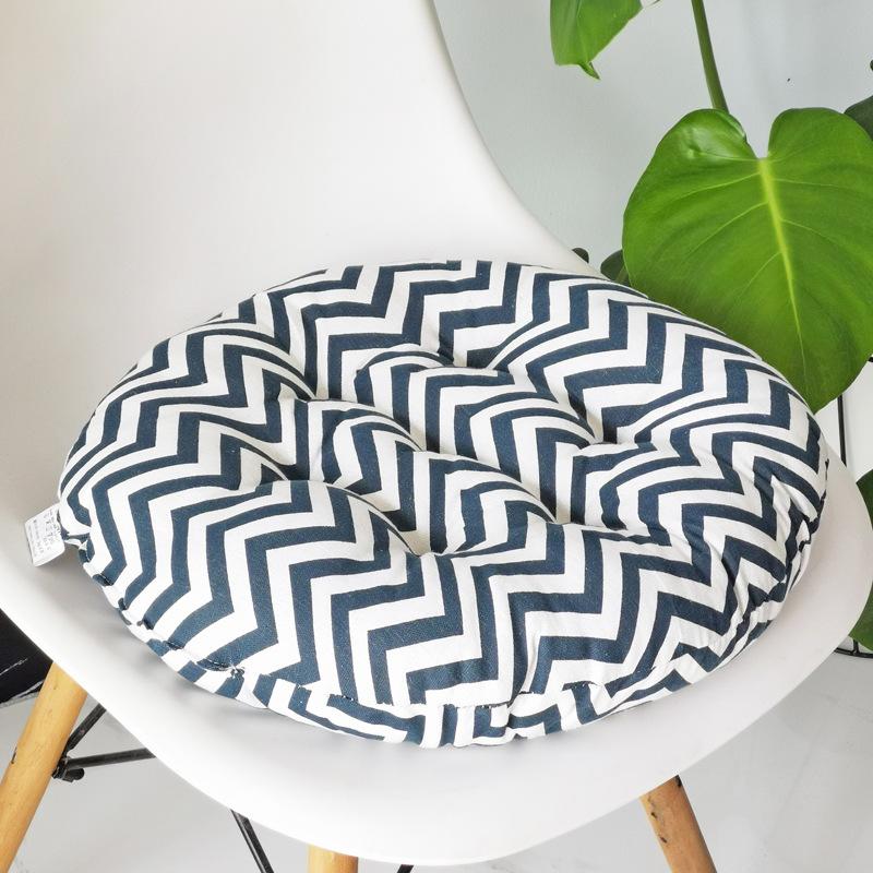 Coarse Cloth Round Style Cotton and Linen Style Seat Cushion Home Circular Cushion Japanese Style Futon Cushion Decoration