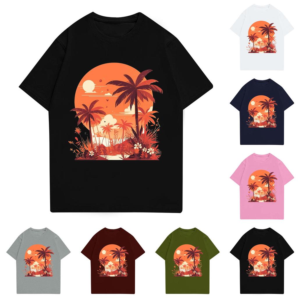 Herren Stehkragen Kurzarmhemd Lose Freizeit Urlaub Hemd Mann