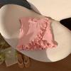 Korean-Style Ruffled Lace Batwing Sleeve Girls' Knit Top - Summer 2026 Collection