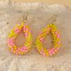 Orecchini Pendenti a Goccia Multicolore Stile Boho per Donna Eleganti Orecchini Pendenti con Perline di Cristallo Fatti a Mano Gioielli per Festa in Spiaggia Estiva