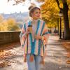 Neck Wrap Tassel Scarves Warm Knitted Cape Simple Imitation Cashmere Scarf  Travel Vacation