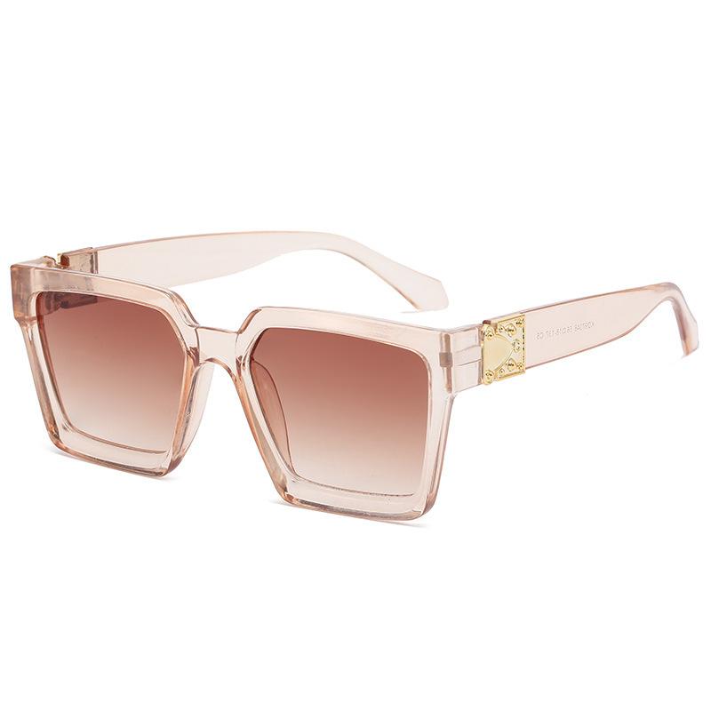 New Cross-border Large Square Frame Sunglasses Unisex UV Protection Fashion Trendy Vintage European American Style Hot Selling Outdoor Sun Glasses