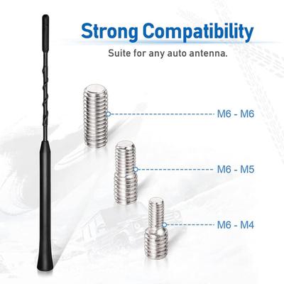 Car Antenna Universal Perfect Fitment Waterproof Auto FM/AM/DAB Antenna Replacement with 3 Screws for Truck