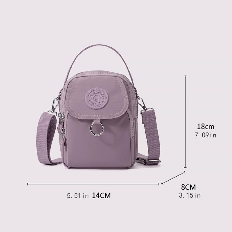 Fashionable Women's Phone Bag with Adjustable Shoulder Straps and Multiple Zippers - Lightweight, Durable, and Portable - Minima