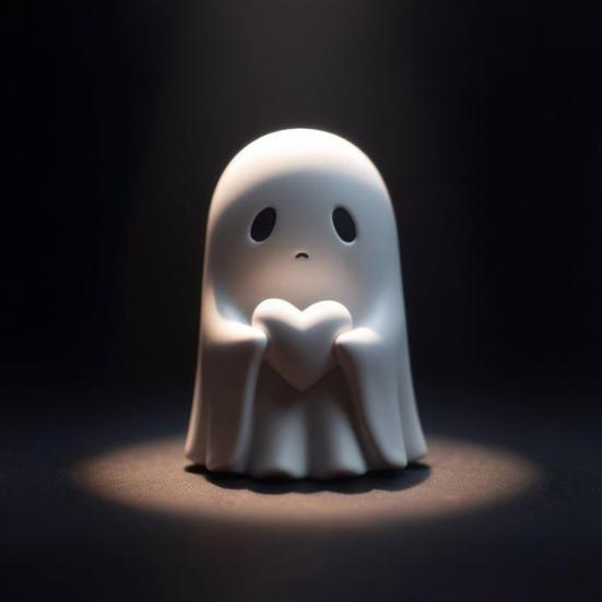 Halloween Kjærlighetshjerte Spøkelse Figur Frekk Langfinger Spøkelsesstatue Resin Skulptur Hjem Kontor Skrivebord Dekorasjon Ornament