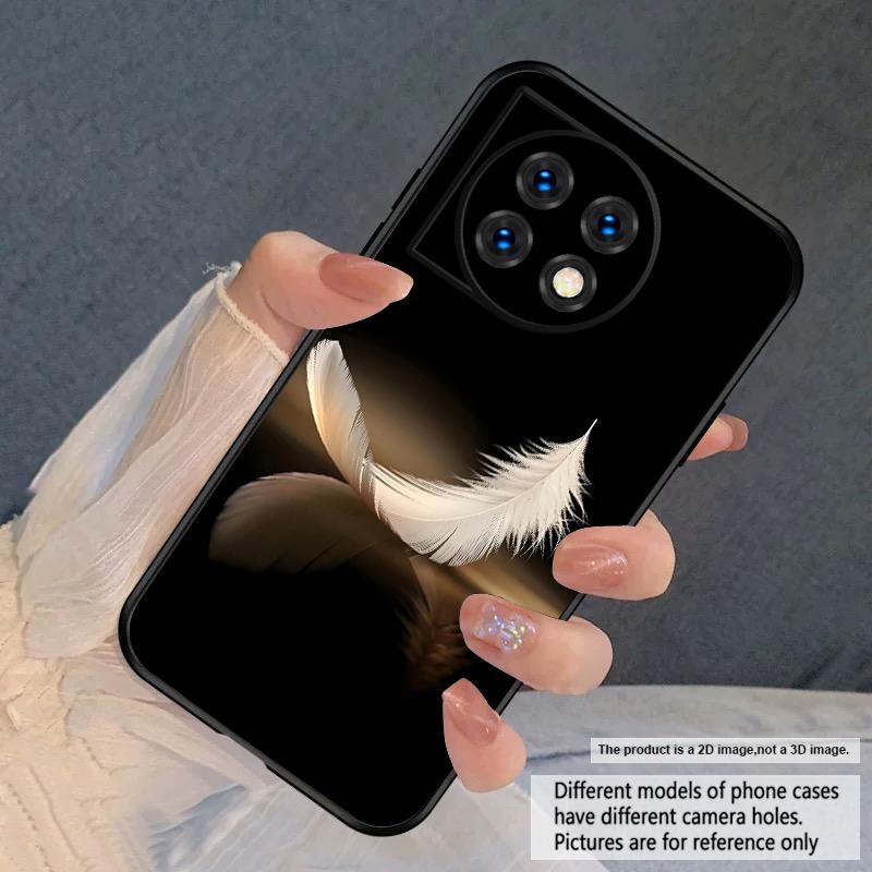 Colored feathers For OnePlus 8 9 11 12 13 10 Pro 9RT 8T 12R Ace 3 5 2V Nord CE 2 4 Lite N20 SE 30 200 silicone soft phone case