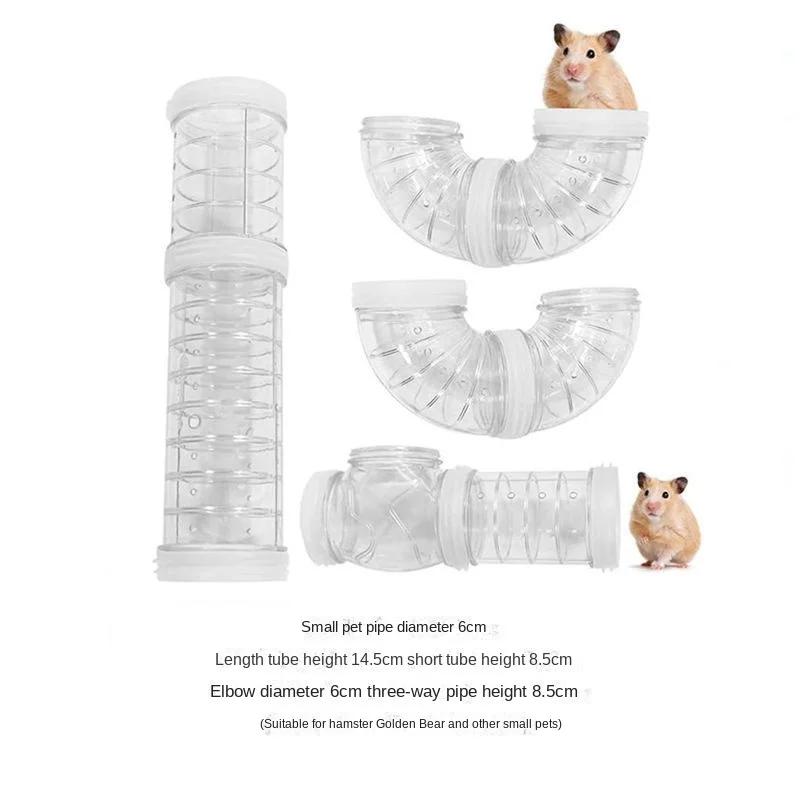 Hamster Tunnel Plastic Toy Rodent Training Channel Durable DIY Splicing Maze Tube External Pipeline for Small Animal Accessories