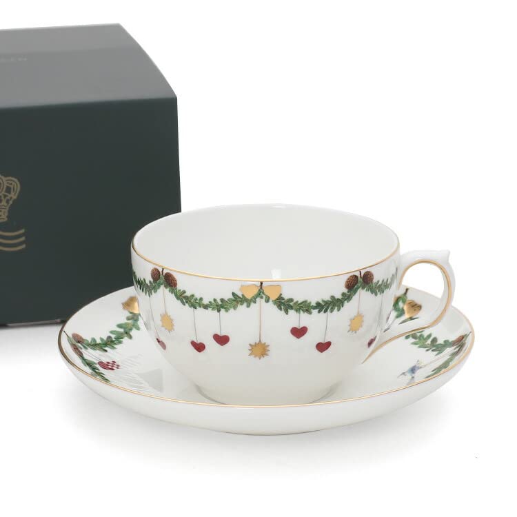 Royal Copenhagen Star Fluted Christmas Collection Tea Cup Saucer 300ml 2503086 2503086 & [Item]