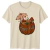 Happy Fall Unisexs TShirt Pumpkin Decor Autumn Thanksgiving Gift For Her