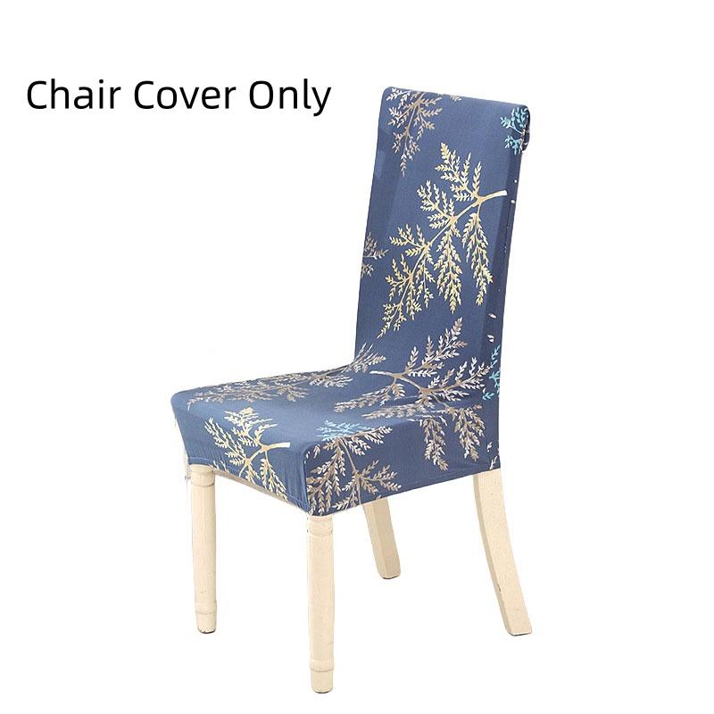 Abnehmbare Stuhlhussen mit Blumenmuster für Esszimmer, Stretch-Sitzbezüge, staubdicht, skandinavischer Stil, ideal für Hochzeiten
