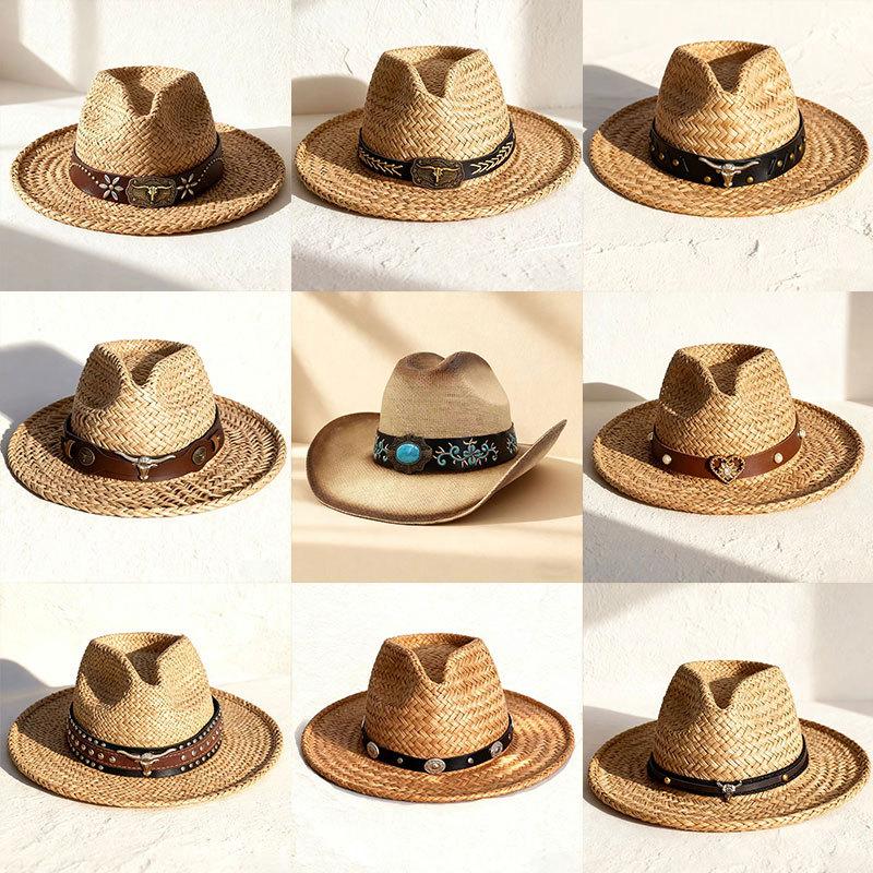 Tribal Ethnic Style Earrings, Hat Circumference, Western Cowboy Hat, Bull Head Decoration, Top Hat, Straw Hat, Hat Belt, Accessories.