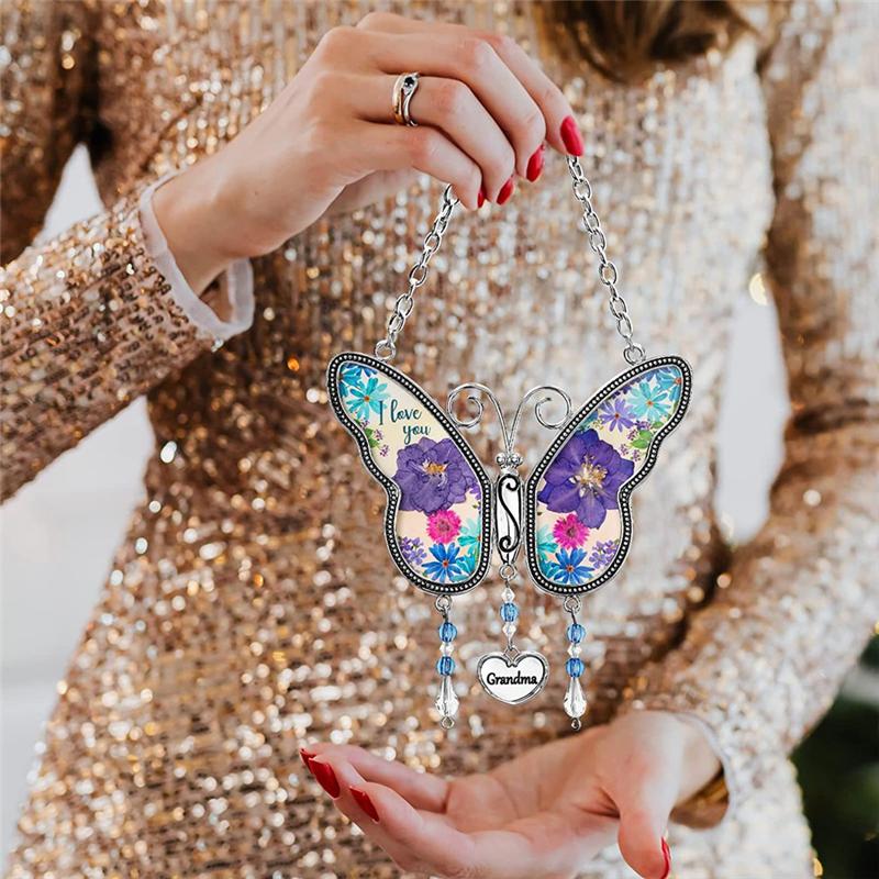 

Металлические колокольчики-подвески в виде бабочек, ручная работа, садовый подвесной декор, подарок на День матери, на день рождения-А 25 Х 12 см