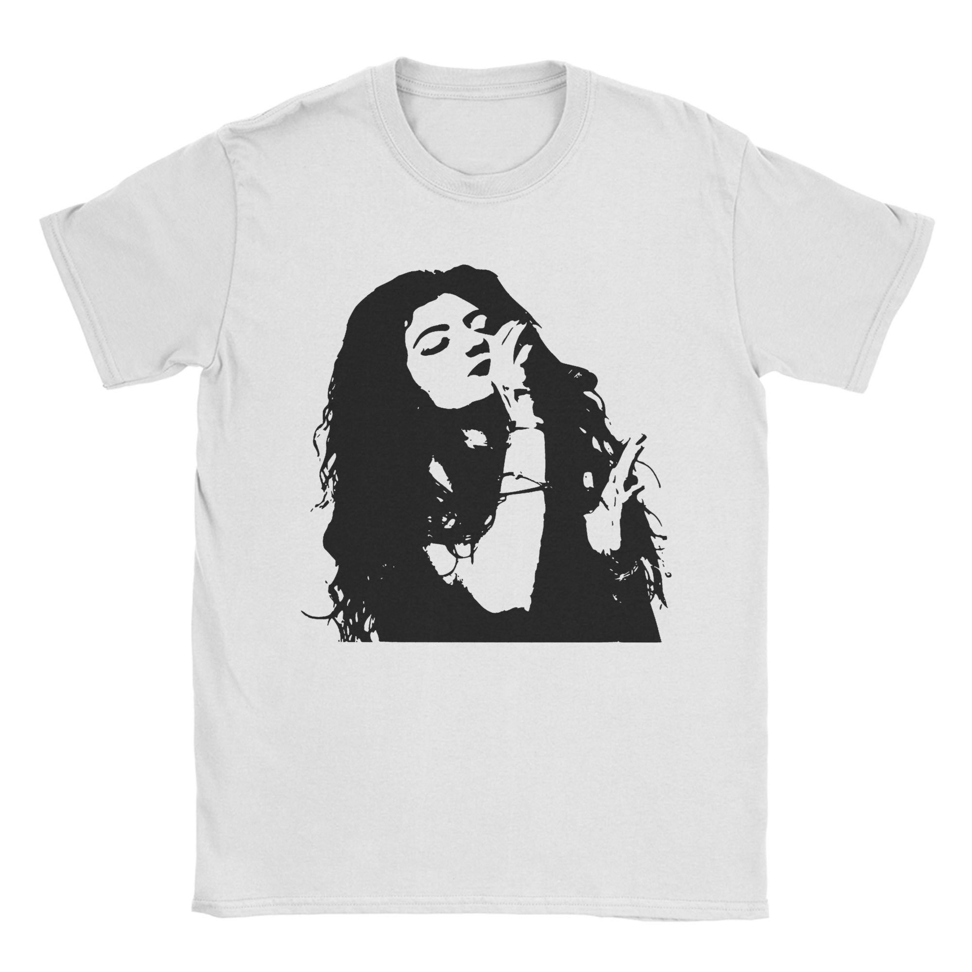 

Мужские футболки Singer Lorde Хлопковые топы Новинка Короткий рукав Круглый вырез Футболка Идея для подарка Футболки S разноцветный