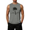 Men's Loose Fit Casual Sleeveless Tank Top Palm Tree Graphic Print Summer Muscle Shirt Lightweight Comfortable Activewear