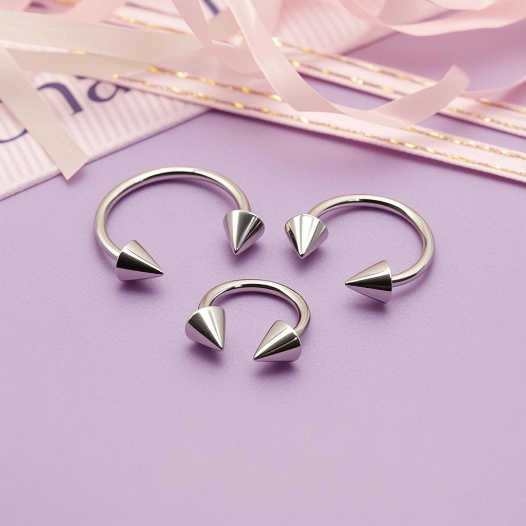 

2Pcs Steel Ear Piercings Helix Piercings Eyebrow Piercings Lip Labret Rings Earring Tragus Barbell Piercings Body Jewelry 5