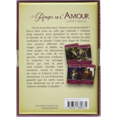 Romance Angel Oracle Cards, French Edition, Authentic, Unopened, Gold-Framed, by Doreen Virtue (Includes Japanese Translation Support Manual)