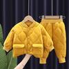 Winter Boys and Girls Cotton-Padded Clothes Two-Piece Set Baby Leisure Cotton-Padded Coat