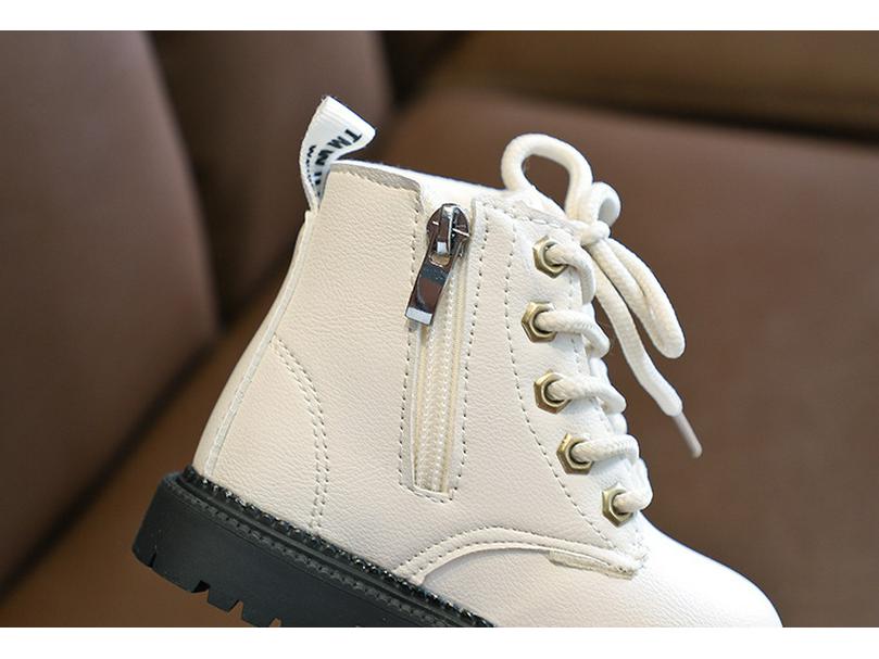 2024 Autumn/Winter Waterproof Cotton Martin Boots - Soft Sole Leather Ankle Boots for Boys & Girls, British Style