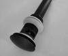 Matte Black Bathroom Lavatory Vanity Vessel Sink Drain, Black Pop Up Drain Stopper, Flip-Top, Flexible Drain Bending Pipe DR90