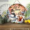 Christmas Decoration Sign,hanging decorations,2D Flat Wooden Products with The Pattern Is Christmas Snowman and squirrel,Christmas Gifts for Friends.