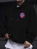 Unisex Lässiger Vielseitiger Stil Mode Kapuzenpullover, Neues Und Anderes Design, Druck Mit Norwegischem Buchstabenmuster - Lässiger Pullover, Kängurutasche, Stretch