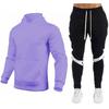 220g Solid Color Pullover Men's Women's Hoodie Sports Set Fleece Hooded Sweatshirt