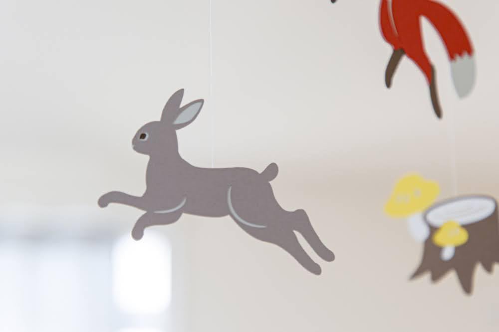 Mobile "Forest Path - Animal Trail" Gift, Adult Interior, W35cm x H42cm, Mobile Brand Born in Japan