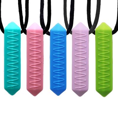 Chewable Necklace Strong & Long Lasting Silicone Chew Toy Rubber Sensory Toy Helps with Self Regulation & Calming Gift