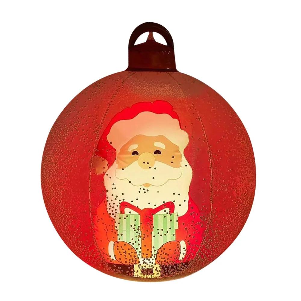 

24 Inch Christmas Inflatable PVC Material Clear Ball Giant Christmas Balls Waterproof 60CM Size Holiday Decor Garden Decoration 60cm