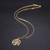 Cazador Stainless Steel Tree of Life Necklace Vintage Gold Color Plant Chain Necklace for Women Jewelry Wholesale 2026 Birthday