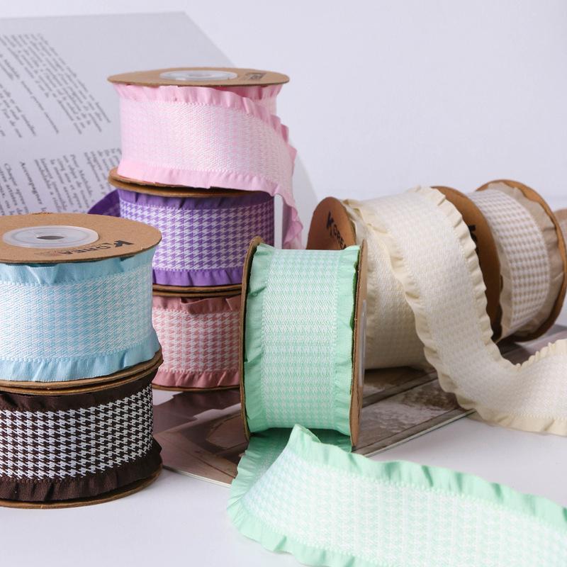 Factory Multicolour Ruffled Polyester Ribbon for Gift Box Packing