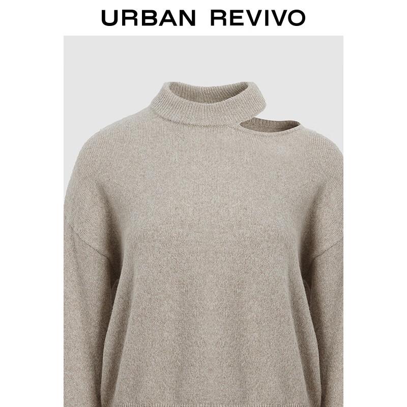 UR Women's Cropped Knit Top with Cut-Out Shoulder