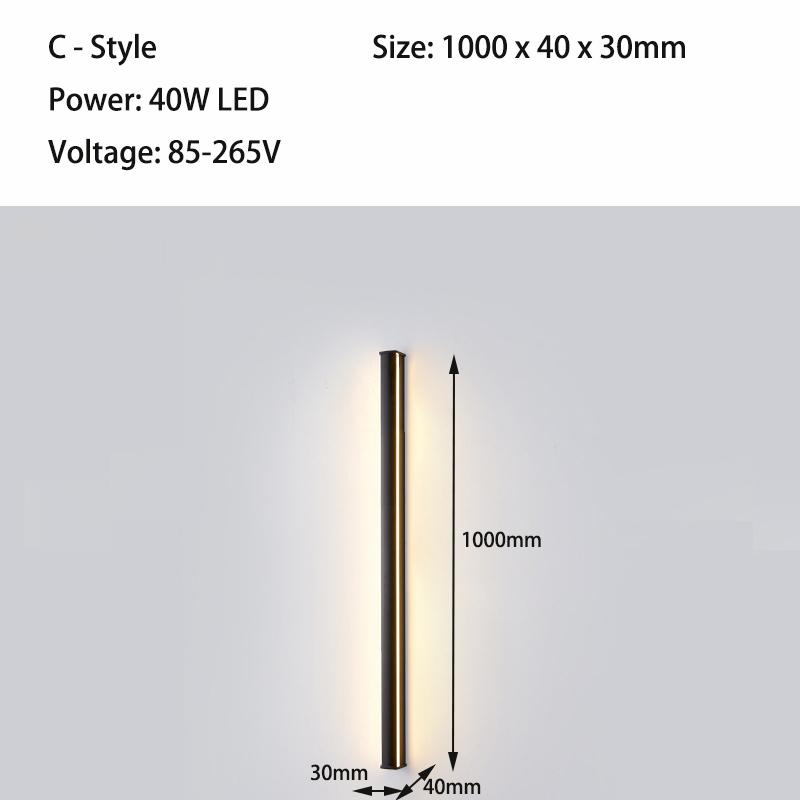 Modern Indoors LED Wall Lamp Bedroom Living Room Background Corner Sconce Atmosphere Lamp Nordic LED Long Bedside Wall Light