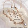 Sparkling Zirconia Necklace And Earring Set For Women, Fashionable And Exquisite, With Multiple Colors To Choose From As Jewelry Accessories And Gifts