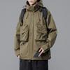 Giacca casual con cappuccio da uomo primaverile e autunnale, di grandi dimensioni, da trekking, antivento, per esterni