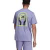 Adidas T Shirts Men's Purple Crew Neck Moderate Straight Fit HB6555