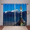 90% cieniowanie gruby krajobraz Shangri-La Snow Mountain zasłony zaciemniające okna do sypialni salon łazienka Kicthen drzwi przedpokoju