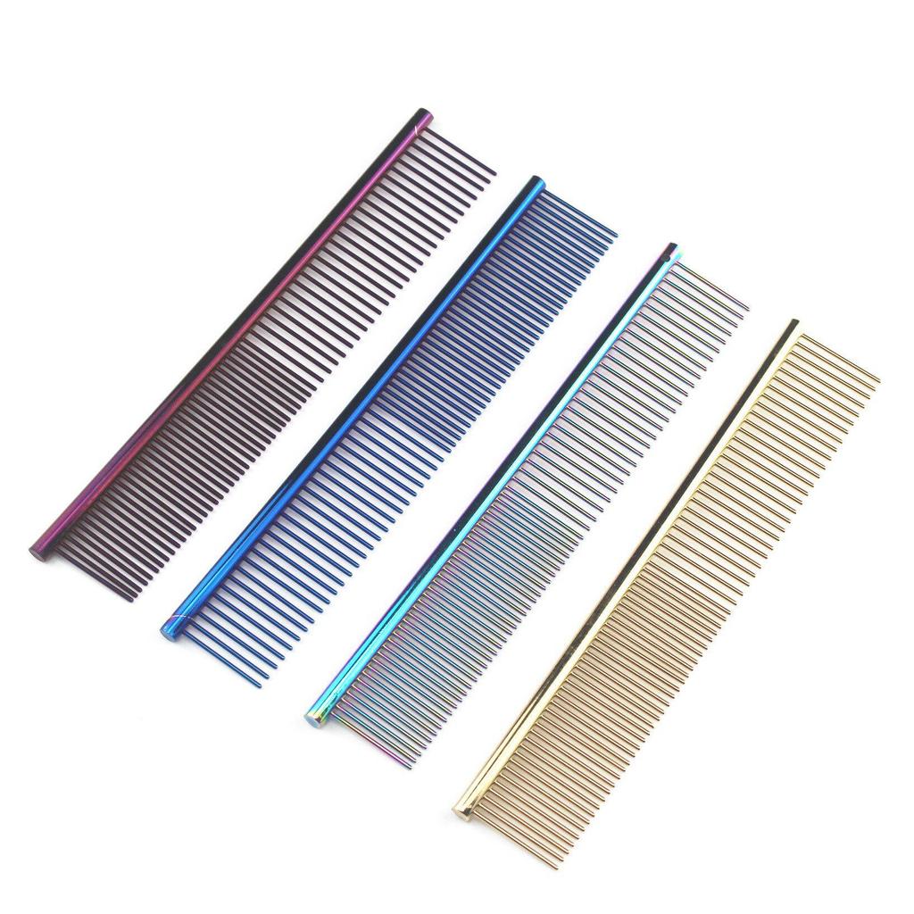 Stainless Steel Pet Comb Optional Professional Dog Cat Grooming Comb Puppy Hair Trimmer Brush Beauty Combs Styling Tools.