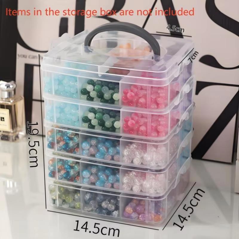 Transparent Adjustable Stackable Compartment Slot Plastic Storage Box For Organizing Toys Jewelry
