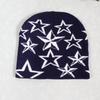 New Big Star Winter Warm Hat For Men Women Knitted Wool Beanies Skullie Autumn Winter Colors Gorros Skull Cold-Proof Bonnet