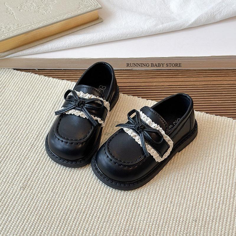 

Beauty Kids Shoes Little Girl Casual Shoes Children Comfortable Flat New Lace Ruffles for Princess Black Brown mary janes I10241 23 чорний