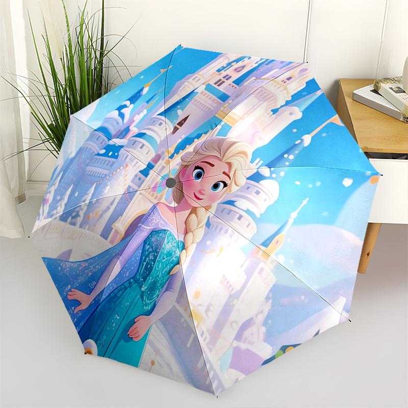 

Elsa, Frozen Automatic Opening and Closing Umbrella, Compact Travel Umbrella, Lightweight and Portable, Suitable for Beach Commuting Busines