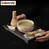 Wan Flower Matcha Set Eight-piece Ceramic Chinese Tea Bowl Cup Hundred Book Stand Whisk Imitation Song Dynasty Accessories Craft