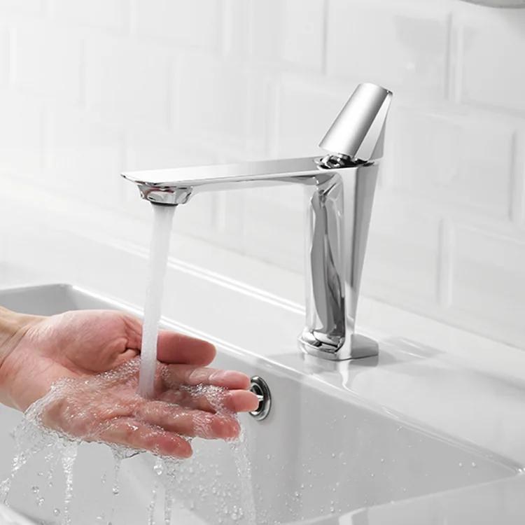 KEMAIDI Rose Gold Bathroom Basin Sink Faucet Square Brass Bathroom Mixers Single Handle White Vanity Sink Mixer Faucet Basin Tap