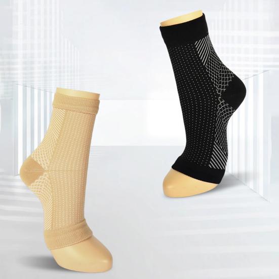 1 Paar Fersensporn Socken Achillessehnenentzündung Linderung Sportliche Fuß Knöchel Bandage Socken Rutschfest Feuchtigkeitstransportierend Herren Damen Zehenlos Knöchel Kompressionsmanschetten