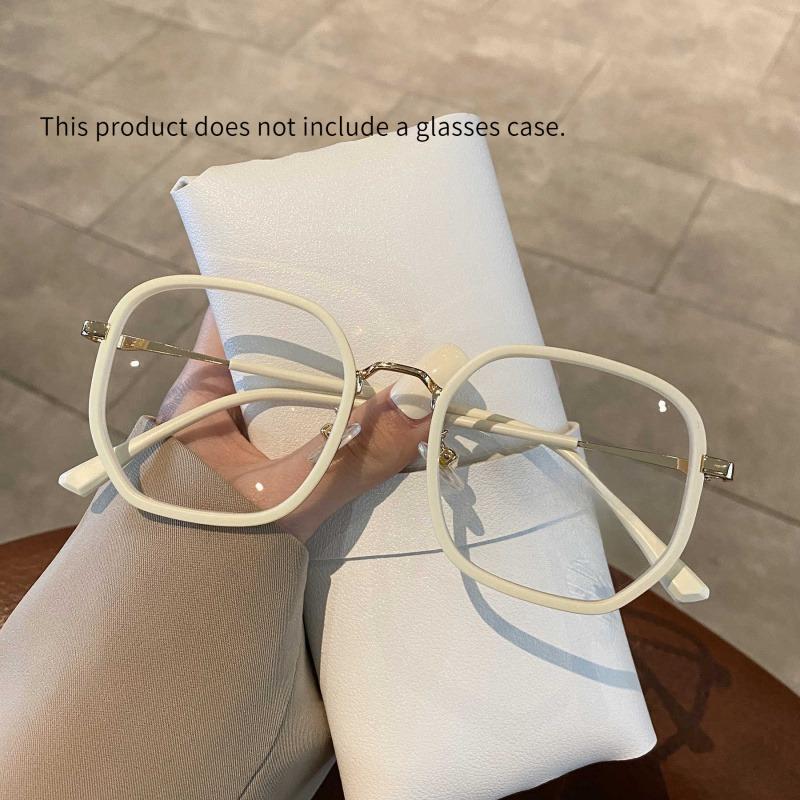 2PCS New Fashionable and Trendy Women's Glasses with a Large Frame and Round Face to Look Thin and White