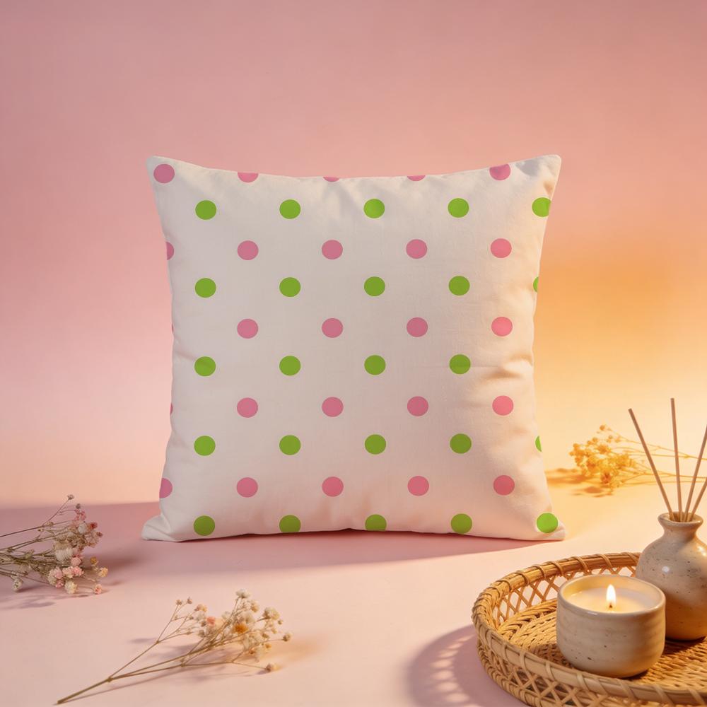 Retro American Polka Dot Cushion Cover Comfortable Durable Pillow Cover MultiScene for Home Office Car Sofa