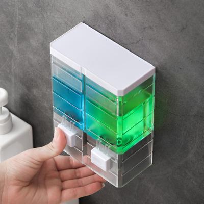 500ml Manual Liquid Soap Dispensers Double-head Wall-mounted Transparent Bathroom Hotel Sanitizer