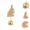 Merchant's Bell with Suction Cup, Wooden Door Ornament, Hanging Doorbell for Shop Front