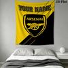 Custom Name Arsenal Wall Tapestry Aesthetic Wall Hanging Printed Fabric Blanket Decorative Tapestries for Bedroom Living Room Home Decor